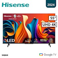 Televisor Hisense 55" QLED 4K UHD Smart TV Google TV - 55Q6N